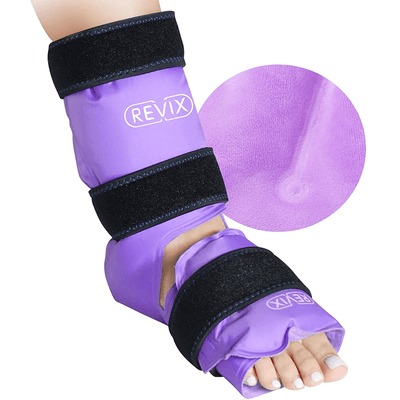REVIX Ankle Ice Pack Wrap for Ankle Injuries with Reusable Gel