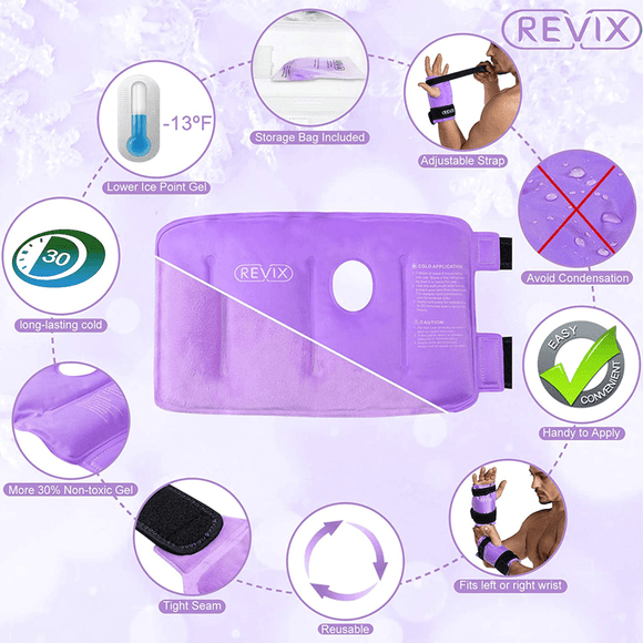 REVIX Wrist Ice Pack Wrap for Instant Hand Pain Relief