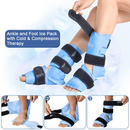 REVIX Ankle Ice Pack Wrap for Ankle Injuries with Reusable Gel