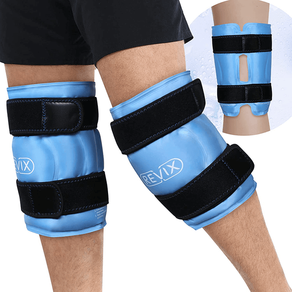 Products REVIX XL Knee Ice Pack Wrap Around Entire Knee After Surgery, Reusable Gel Cold Pack for Knee Pain Relief
