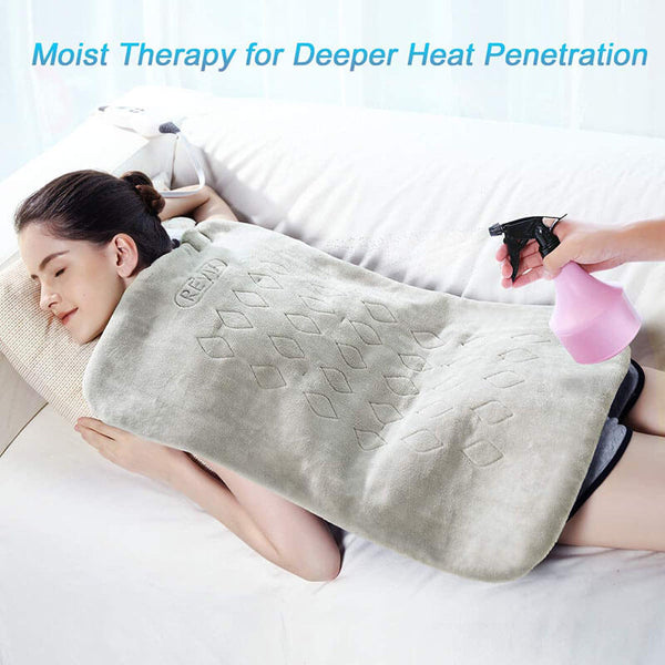 REVIX Ex-Large Moist Heating Pad for Back Pain with Fast-Heating and 6 Heat Settings