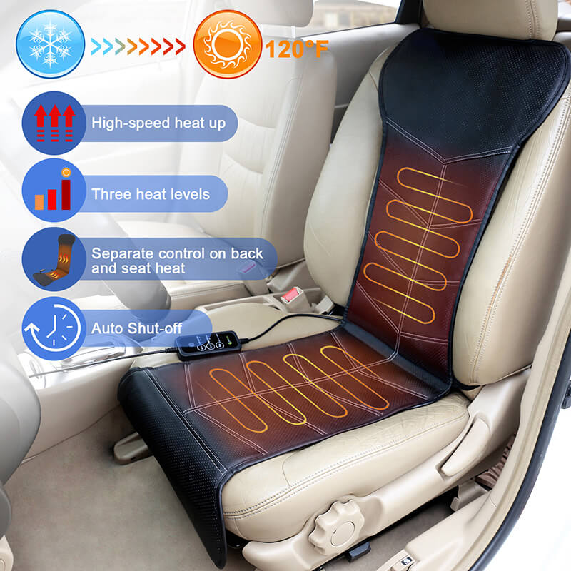 Heated Car Seat Cover with Auto Shut Off Timer,3 Heating Levels-Car seat  Warmer Seat Heater for Cold Winter Days