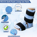 REVIX Ankle Ice Pack Wrap for Injuries Reusable Gel Foot Cold Pack for Achilles Tendonitis, Plantar Fasciitis and Sprained Ankles or Feet Pain Relief