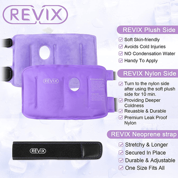 REVIX Wrist Ice Pack Wrap for Carpal Tunnel Relief, Reusable Gel Ice Packs for Hand Injuries