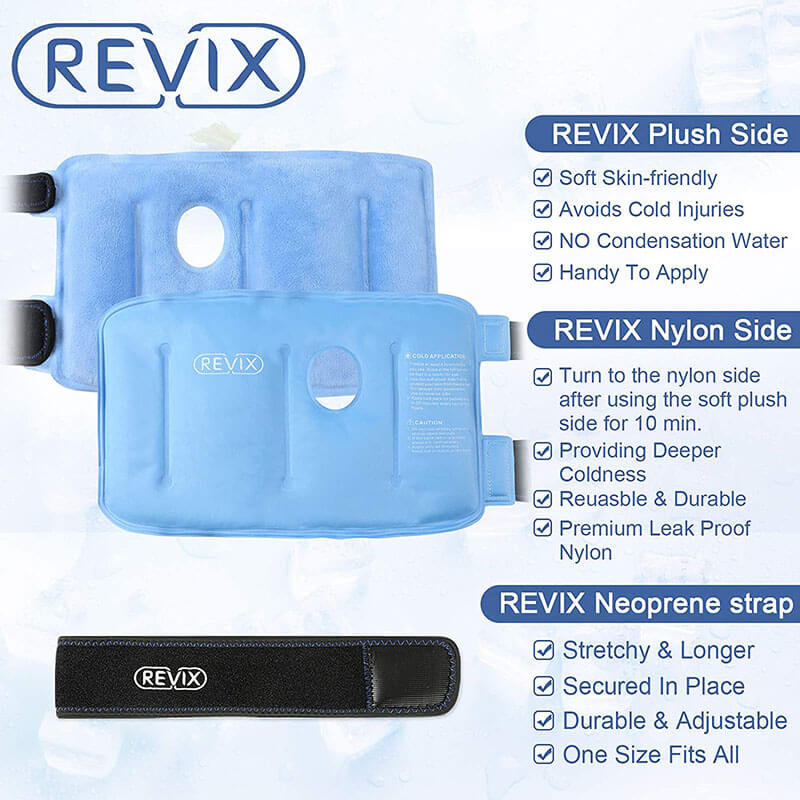 REVIX Wrist Ice Pack Wrap for Instant Hand Pain Relief, Treatment of Carpal Tunnel and Hand Thumb, Hand Support Brace Cold Compress Therapy Refreezable, 2 Packs