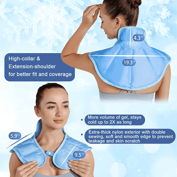 REVIX Ice Pack for Neck Pain Relief Ice Bag for Cold Compress