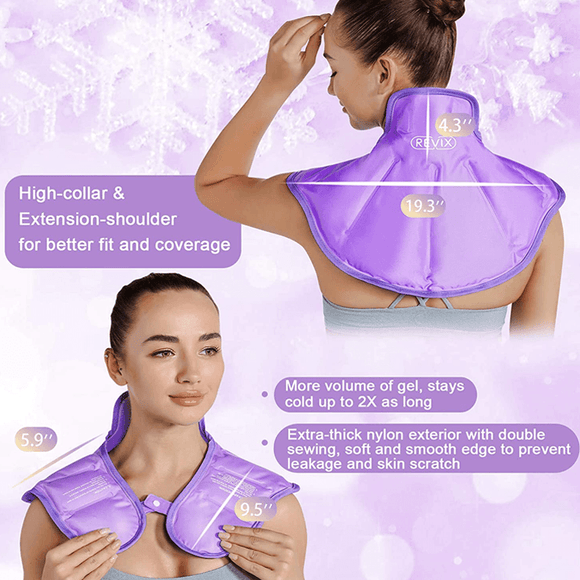 REVIX Ice Pack for Neck Pain Relief Ice Bag for Cold Compress