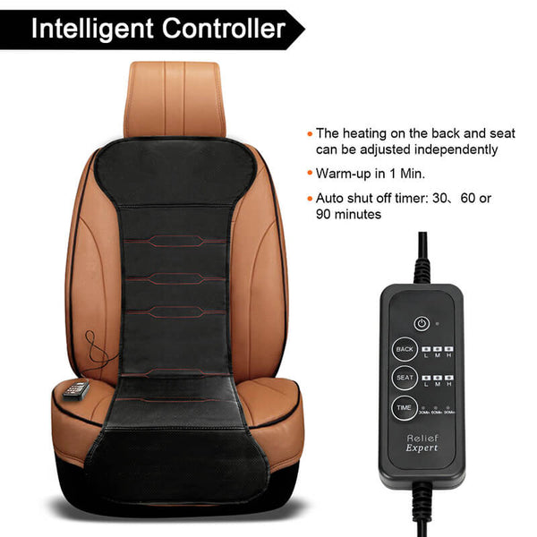 Relief Expert Car Seat Heater Warmer, Heated Seat Cover with Auto Shut Off, Smart Safety Protection, Universal Fit