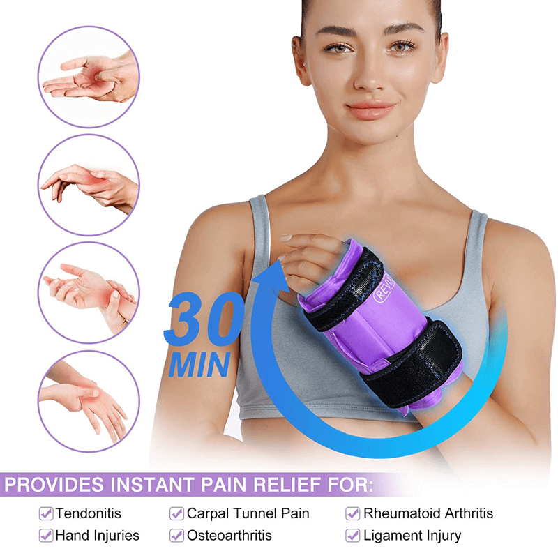 REVIX Wrist Ice Pack Wrap for Instant Hand Pain Relief